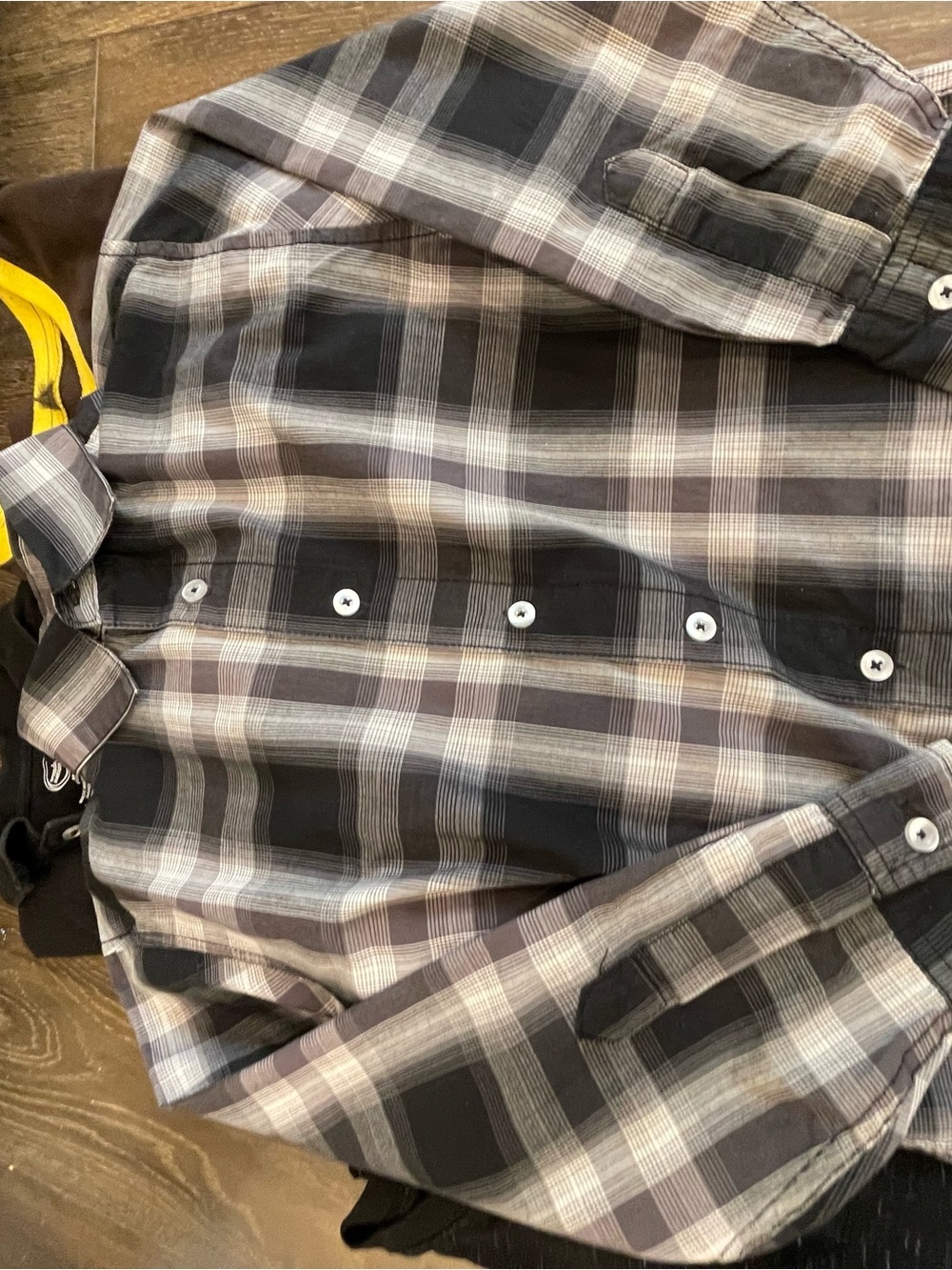 Kids Plaid Button-Up Shirt - Multicolor - Picture 4 of 8